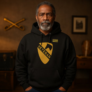 1e Veteranentributeblack van de Cavaleriedivisie Hoodie