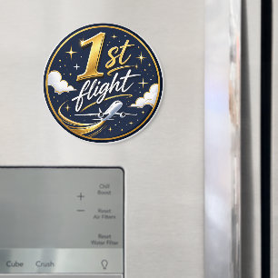 1e vlucht vliegtuig magneet