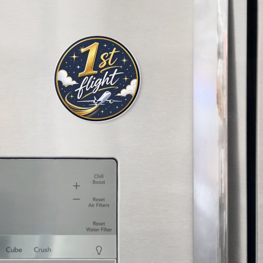 1e vlucht vliegtuig magneet (Insitu (Koelkast))