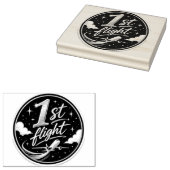 1e vlucht vliegtuig rubberstempel (Gestempeld)