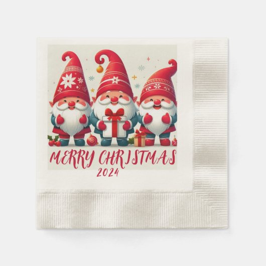 1E VROLIJKE KERST SERVET (Voorkant)