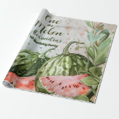 1e Watermeloen Verjaardag Cadeaupapier (Uitgerold)