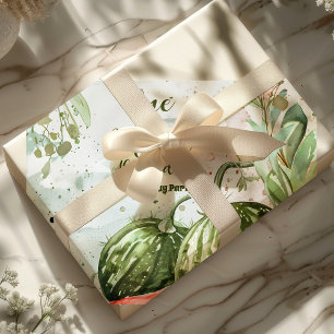 1e Watermeloen Verjaardag Cadeaupapier