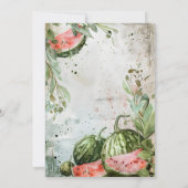 1e Watermeloen Verjaardag Kaart (Achterkant)