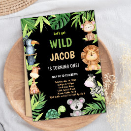 1e Wild One Verjaardag Uitnodigingen