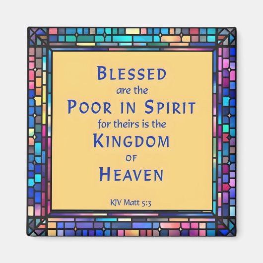 1e zaligheid van preek op de berg magneet (Voorkant)