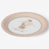 1e Zebra van de ballonvaardige Giraffe Papieren Bordje (Gekanteld)