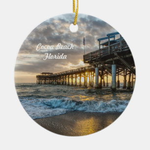 1e zonsopgang 2017 Cacaobeach Keramisch Ornament