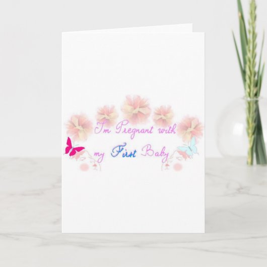 1e zwangerschap aankondiging (Voorkant)