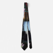 1FB1F9F4 Cyberpunk Glitch Art Mozaïek Abstract Stropdas (Voorkant)