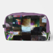 1FB1F9F4 Cyberpunk Glitch Art Mozaïek Abstract Toilettasje (Voorkant)