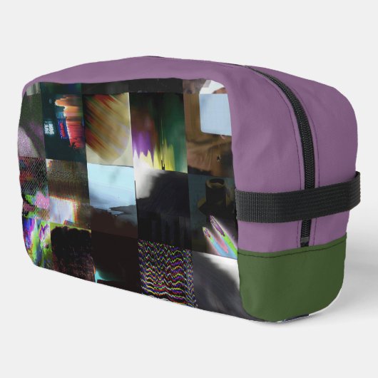 1FB1F9F4 Cyberpunk Glitch Art Mozaïek Abstract Toilettasje (Linkerhoek)