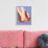 1footwonder Voeten GA State Outline Canvas Print (Insitu (Woonkamer))