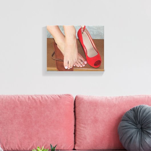 1footwonder Voeten Uitgerekte Canvas Print (Insitu (Woonkamer))