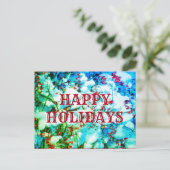 1HAPPY HOLIDAY BERRIES BRIEFKAART horizontaal (Staand voorkant)