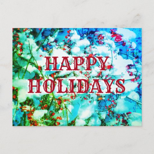1HAPPY HOLIDAY BERRIES BRIEFKAART horizontaal (Voorkant)