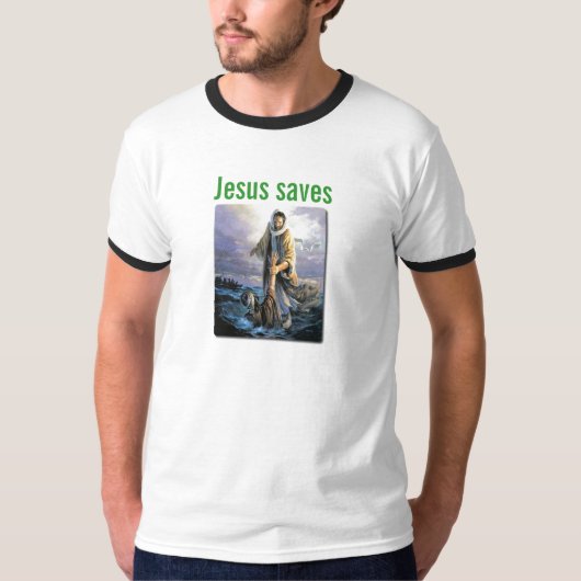 1jesus_saves, Jezus redt T-shirt (Voorkant)