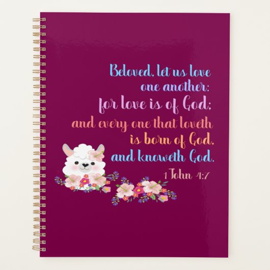 1John4:7 Bible Verse Planner (Voorkant)