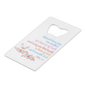 1John4:7 Bijbelversie Creditkaart Flessenopener (Achterkant Gekanteld)