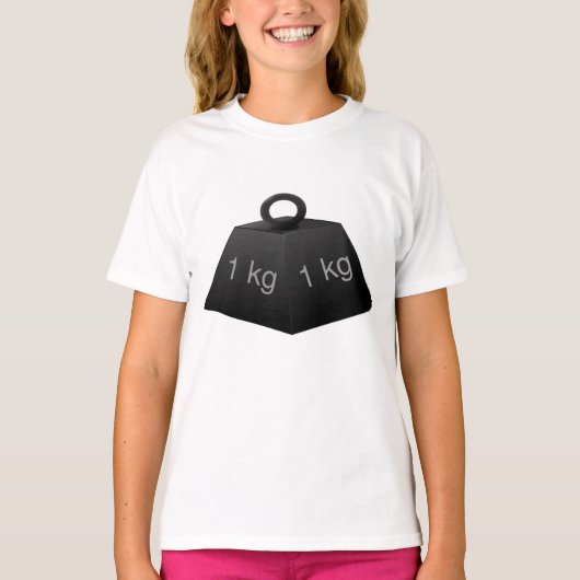 1KG Gewicht Meisjes T-Shirt (Voorkant)