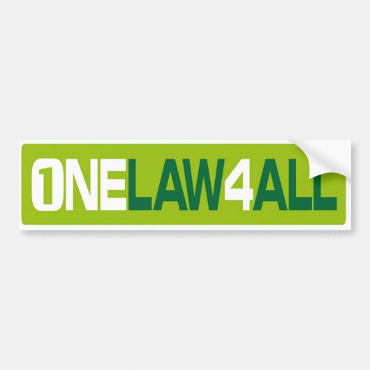 1LAW4ALL-Bumperstickers Bumpersticker (Voorkant)