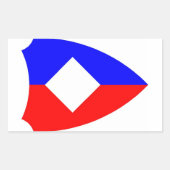 1LK zonder ster Rechthoekige Sticker (Voorkant)