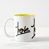 1Love Tweekleurige Koffiemok (Links)