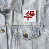 1Love Vierkante Button 5,1 Cm (In situ)