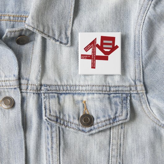 1Love Vierkante Button 5,1 Cm (In situ)