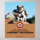 1LT. Vincent Thomas Pugs Private Label Wine Poster (Voorkant)