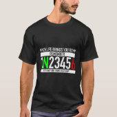 1N23456 Motorrijwiel Verschuivingsmotor T-shirt (Voorkant)