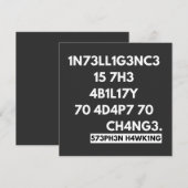 1N73LL1G3NC3 15 7H3 4B1L17Y 70 4D4P7 70 CH4NG3. KAART (Voorkant / Achterkant)