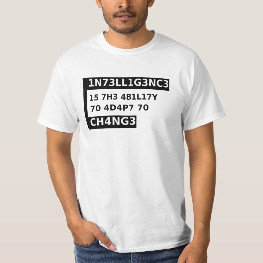 1n73ll1g3nc3 15-intelligentie is -zwarte coole quo t-shirt (Voorkant)