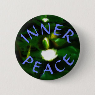 1NEW INNER PEACE PIN RONDE BUTTON 5,7 CM
