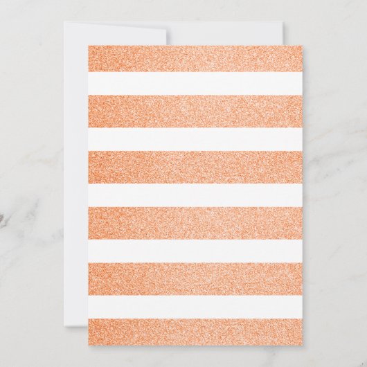 1Oranje Bloemen Gestreept 18e Verjaardagsfeest Kaart (Achterkant)