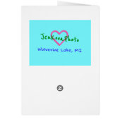 1RAINBOW MERRY CHRISTMAS TREES KAART (Achterkant)