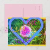 1ROOS HEART BRIEFKAART (Voorkant / Achterkant)