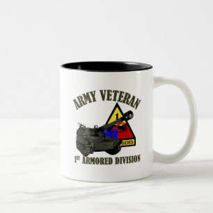 1st AD Vet - Green Howitzer Tweekleurige Koffiemok