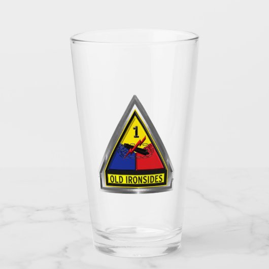 1st Armored Division "Old Ironsides" Framed Patch Glas (Voorkant)