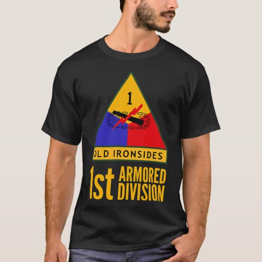 1ST ARMRED DIVISION ARMY VS MILITAIR T-shirt. T-shirt (Voorkant)