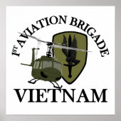 1st AVN BDE Vietnam Vet Huey Poster (Voorkant)