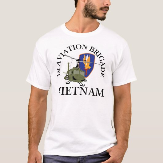 1st Avn Bde Vietnam Vet Huey T-shirt (Voorkant)
