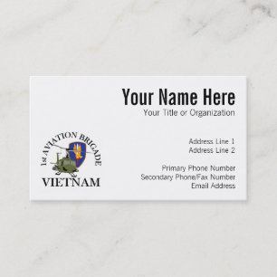 1st Avn Bde Vietnam Vet Huey Visitekaartje