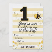1st Bee-Day Invitation Kaart (Voorkant)