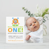1st Birthday Baby Boy Voeg de Uitnodiging van de F (Staand voorkant)