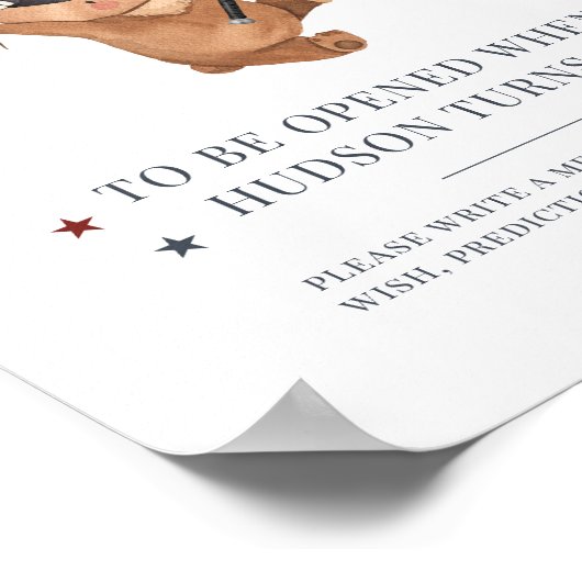 1st Birthday Baseball Beer - Time Capsule Poster (Hoek)