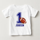 1st Birthday Boy football Personalized (Voorkant)