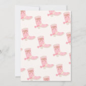 1st Birthday Cowgirl First Rodeo  Invite Kaart (Achterkant)