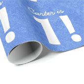 1st Birthday Custom Name Blue and White voor BOY Cadeaupapier (Rol Hoek)