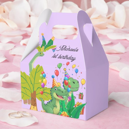 1st Birthday Dinosaur Minimal baby boy Bedankdoosjes (Huwelijk)